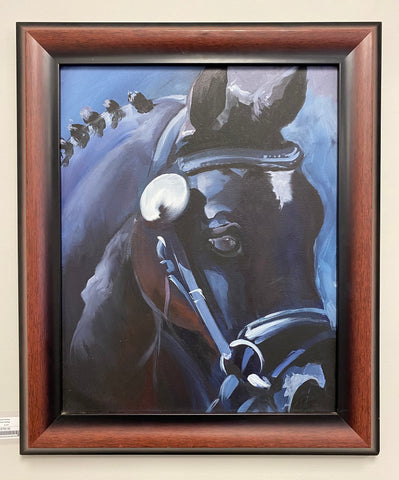 Tammy Tappan Framed "Midnight Blue" Original Painting